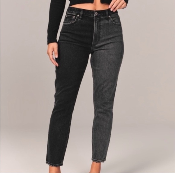 Abercrombie & Fitch Curve Love The Skinny High Rise Two Tone Jeans - Picture 2 of 6
